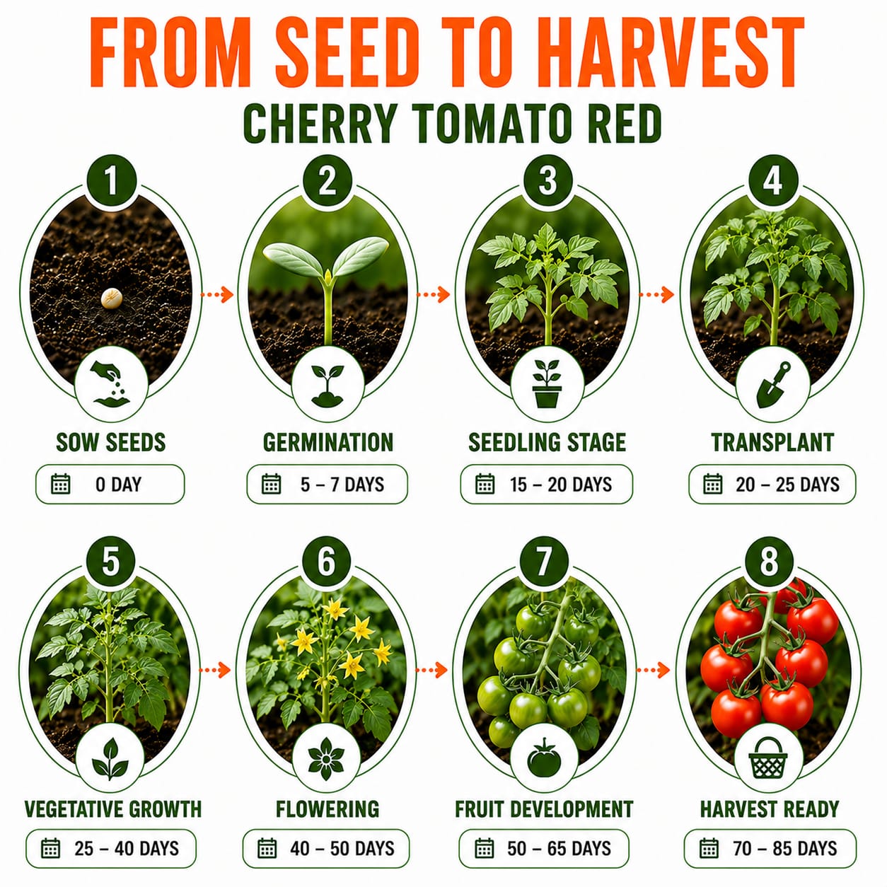 Cherry Tomato Red Seeds for Home & Terrace Gardening