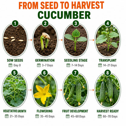 Cucumber Seeds for Home & Terrace Gardening