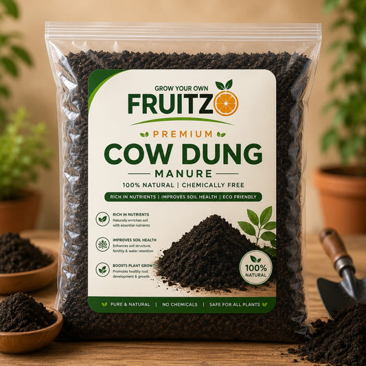 FruitZo Black Gold Cow Manure – Premium Organic Cow Dung Fertilizer for All Plants